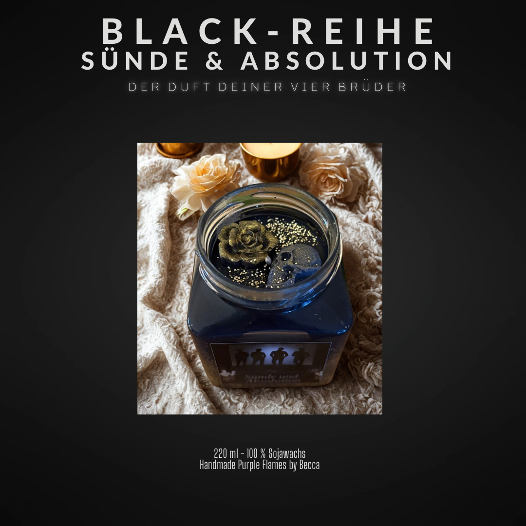BLACK-REIHE: Buchkerze Sünde & Absolution Buchkerze (limitiert)