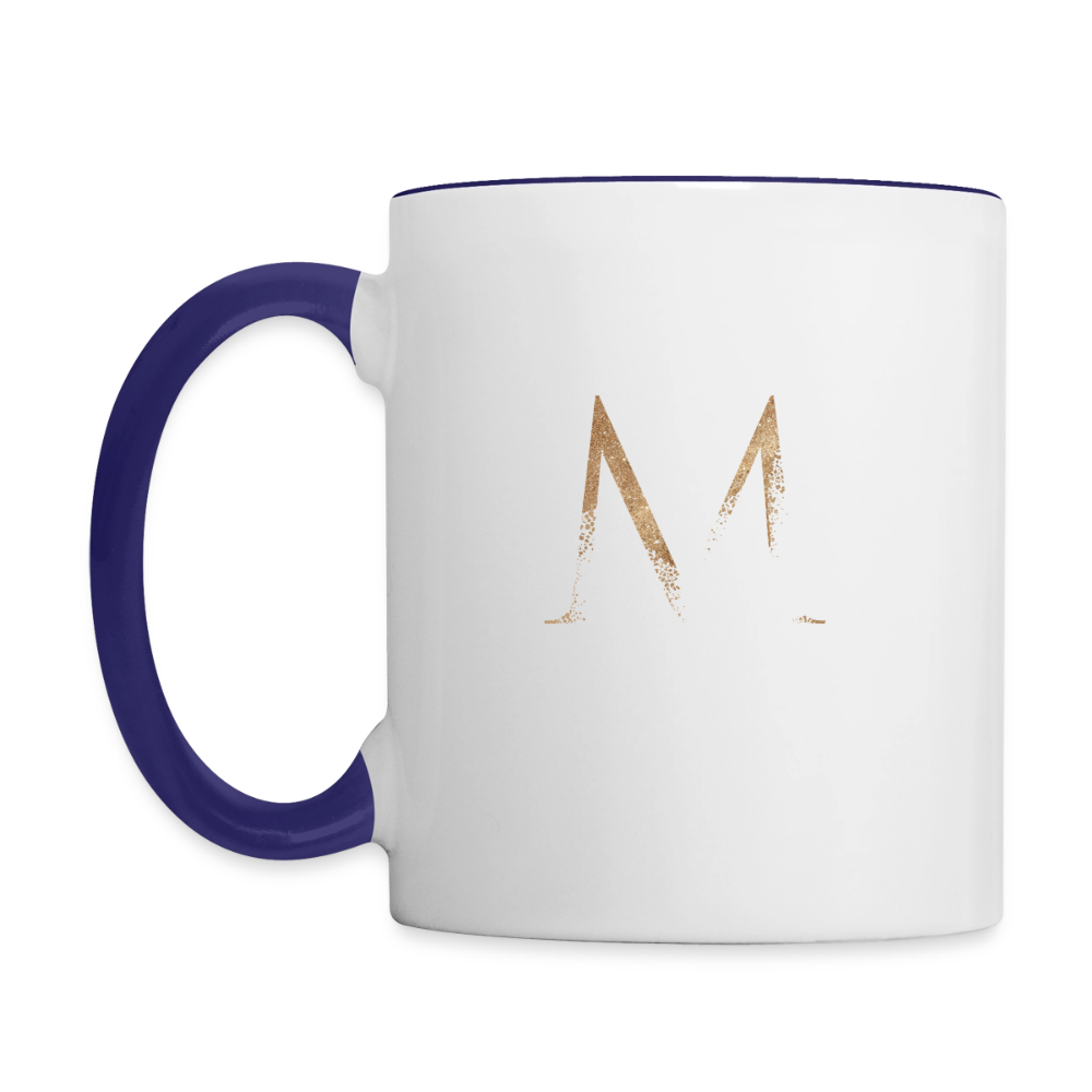 Sahne ist für alle da - zweifarbige Tasse - white/cobalt blue