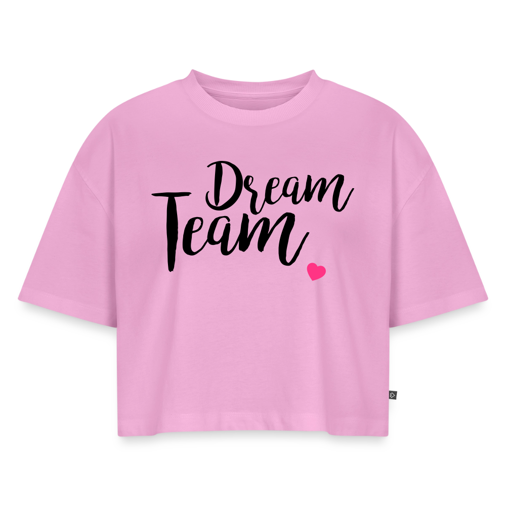 Dream-Team - Frauen Premium Oversized Bio Cropped T-Shirt - washed pink