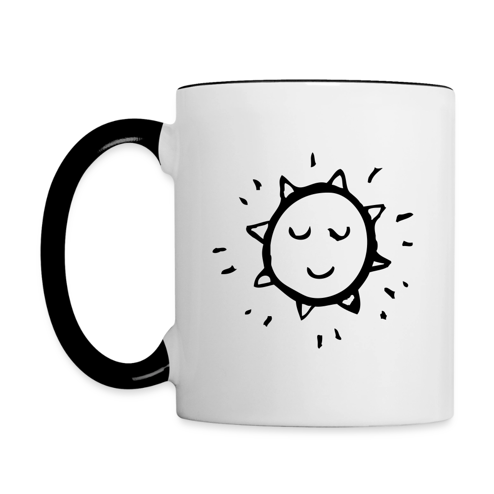 Es kann ja nicht immer regnen - zweifarbige Tasse - white/black