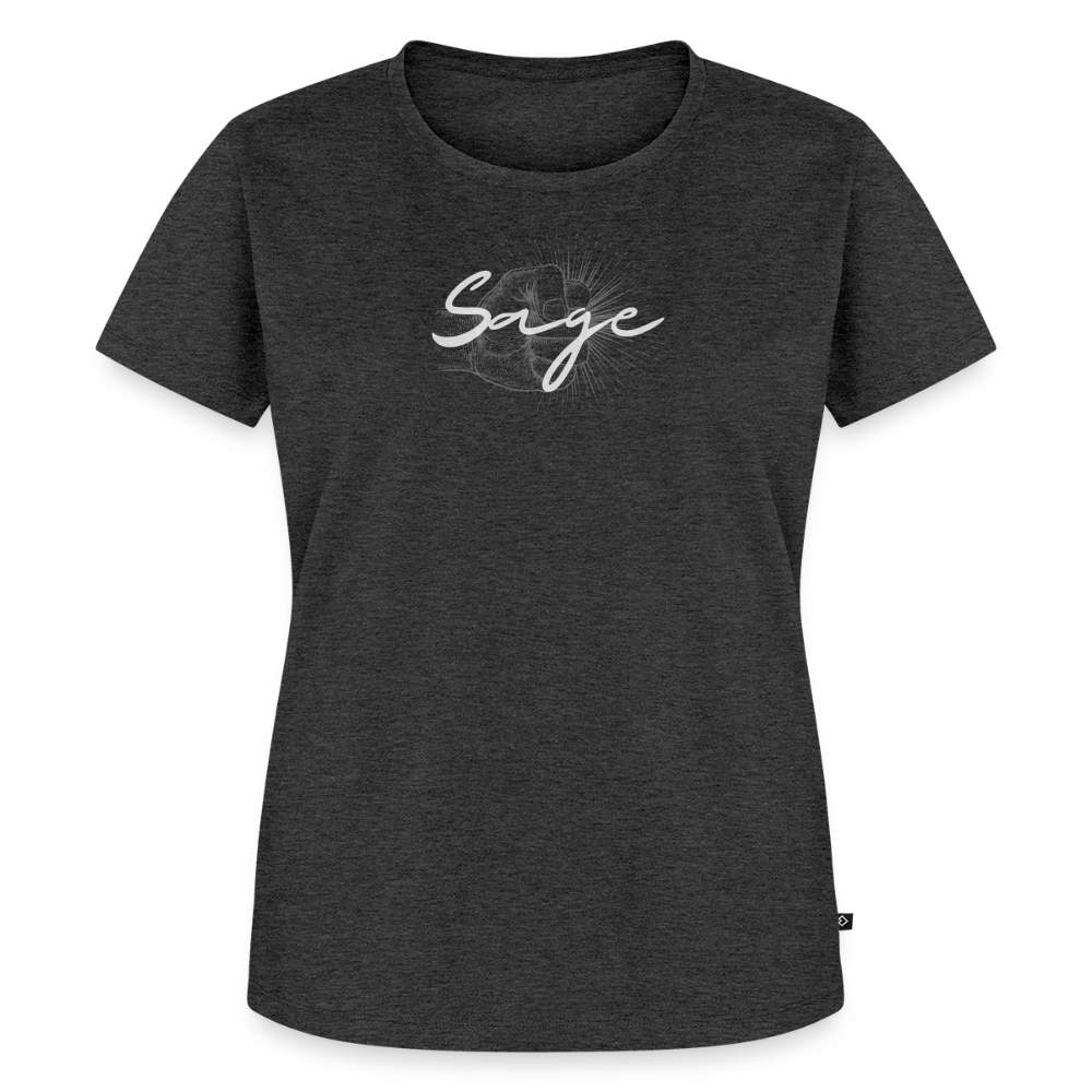Sage-Frauen Premium T-Shirt - heather anthracite