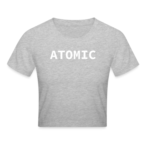 ATOMIC-Frauen Cropped T-Shirt - heather grey