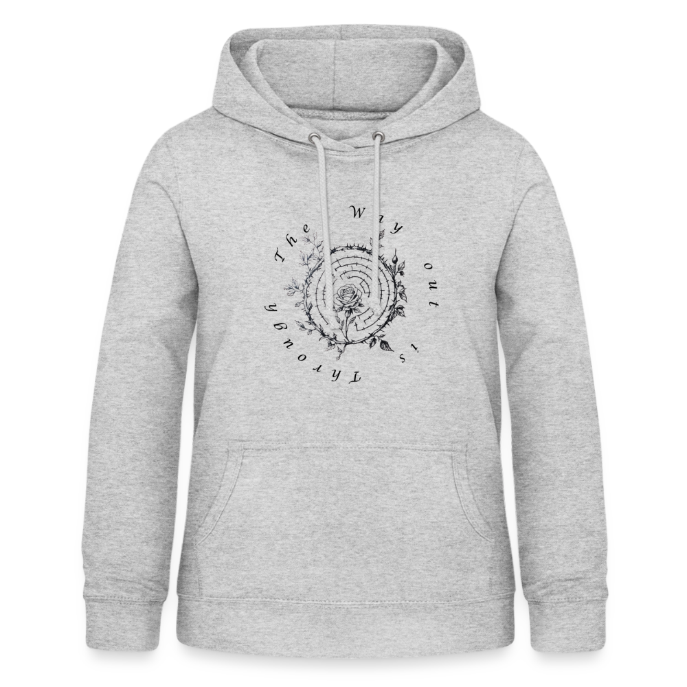 The Way Out Is Through- Frauen Hoodie - light heather grey
