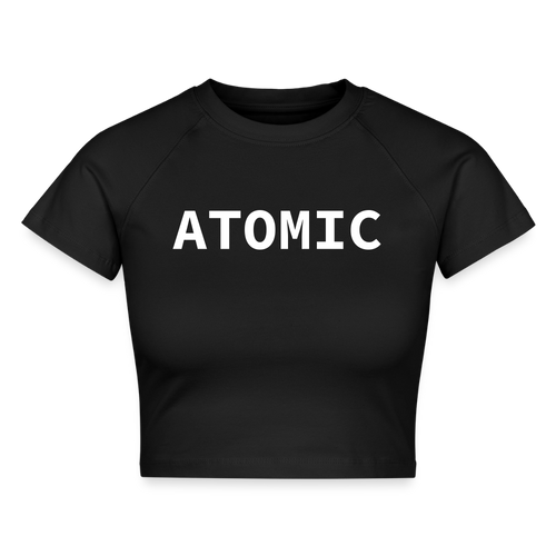 ATOMIC-Frauen Cropped T-Shirt - black