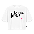 Dream-Team - Frauen Premium Oversized Bio Cropped T-Shirt - white