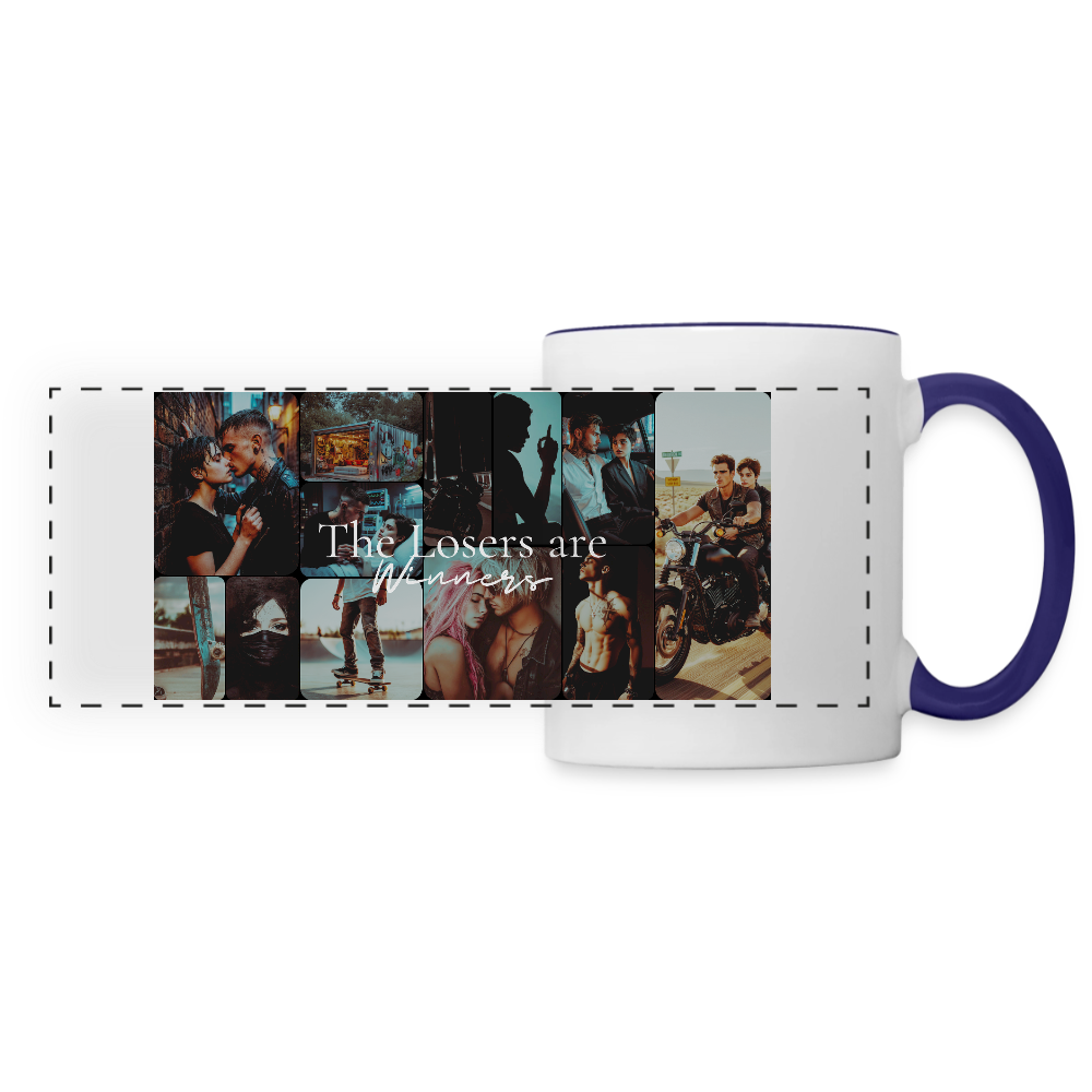 The Losers are Winners - Panoramatasse - white/cobalt blue