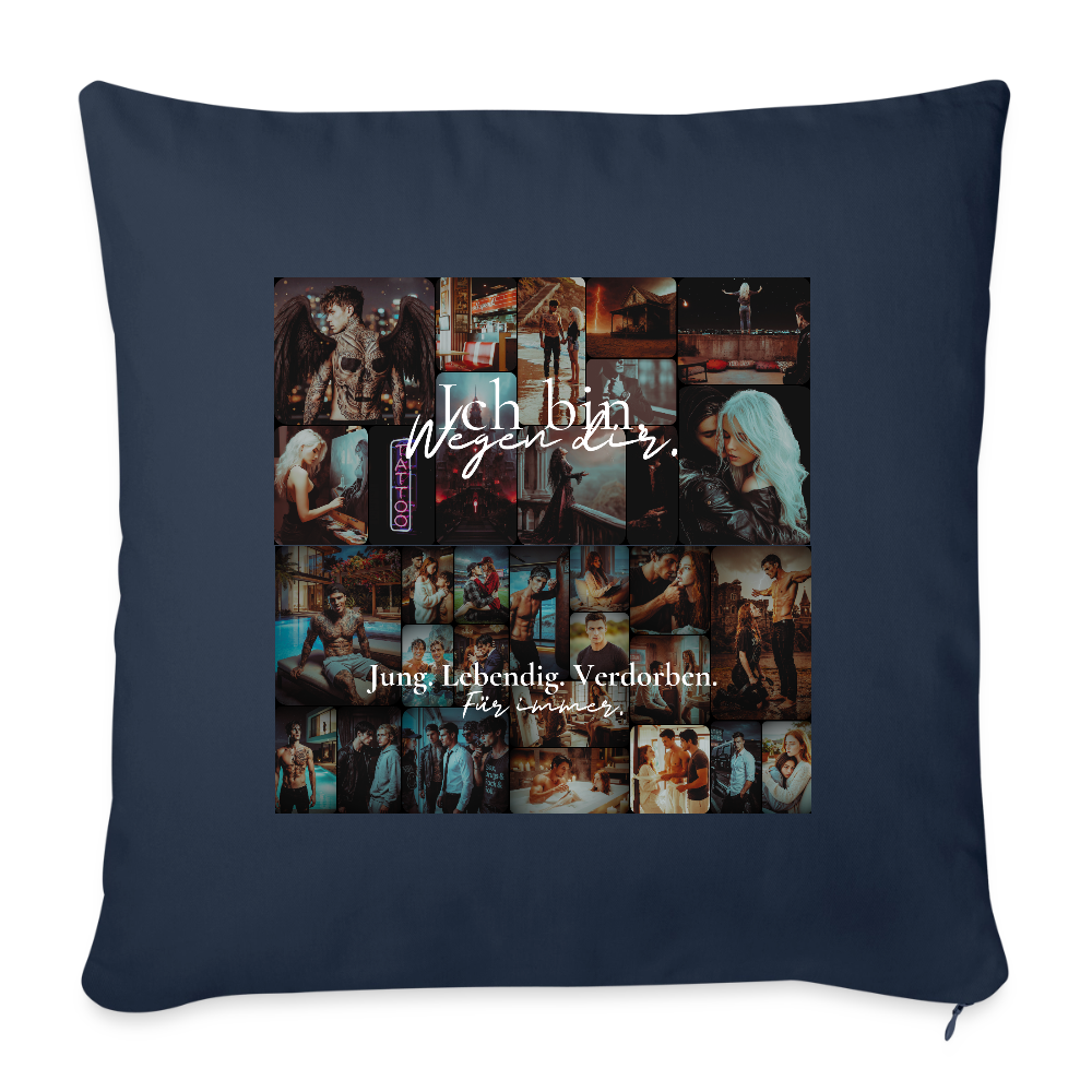 The Stories- Sofakissenbezug 44 x 44 cm - navy