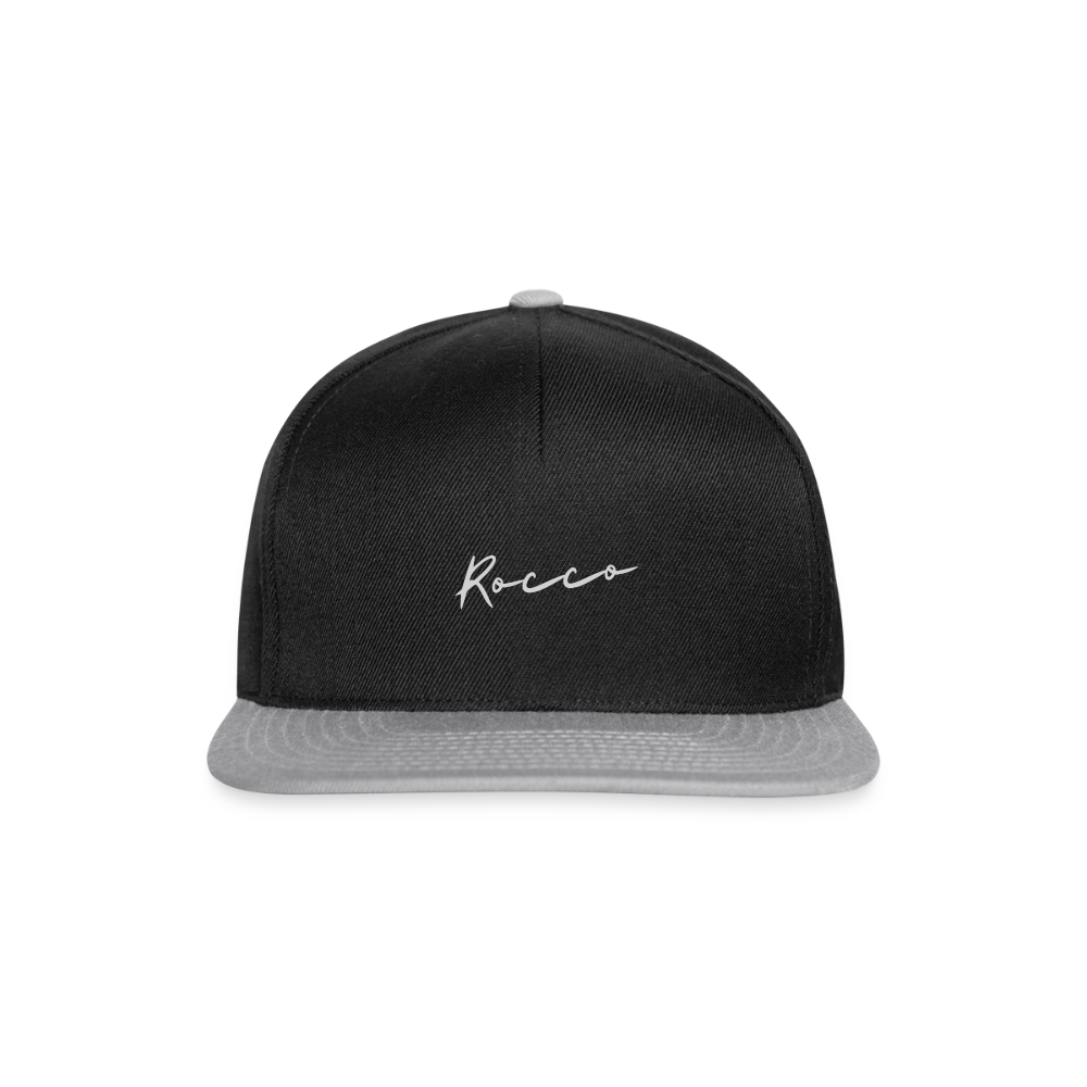Rocco-Kontrast Snapback Cap - black/grey