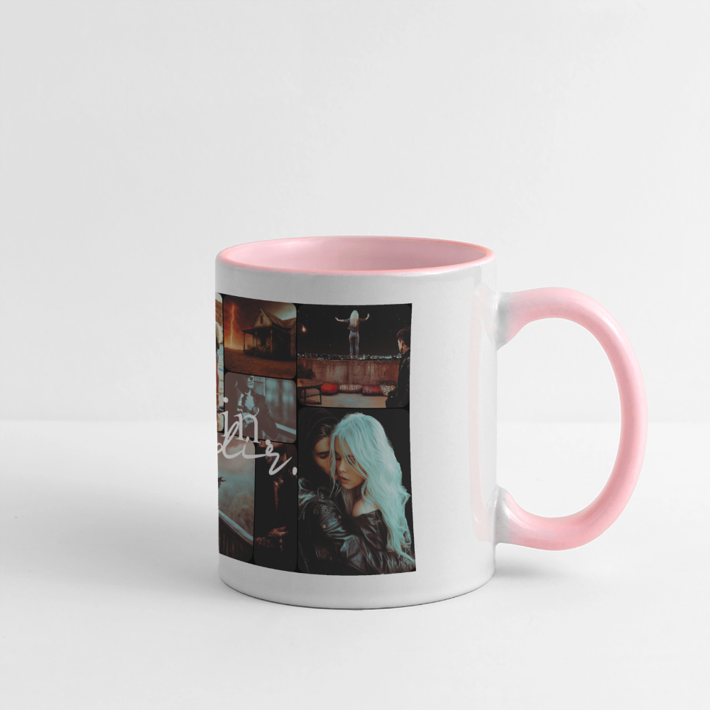 Ich bin. Wegen dir - Panoramatasse - white/pink