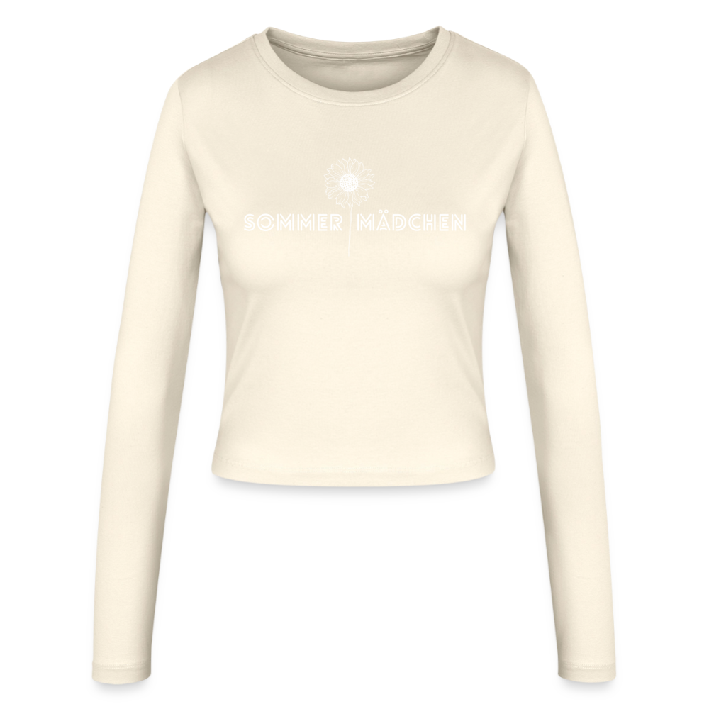 Sommermädchen-Frauen Slim Fit Langarmshirt - creme