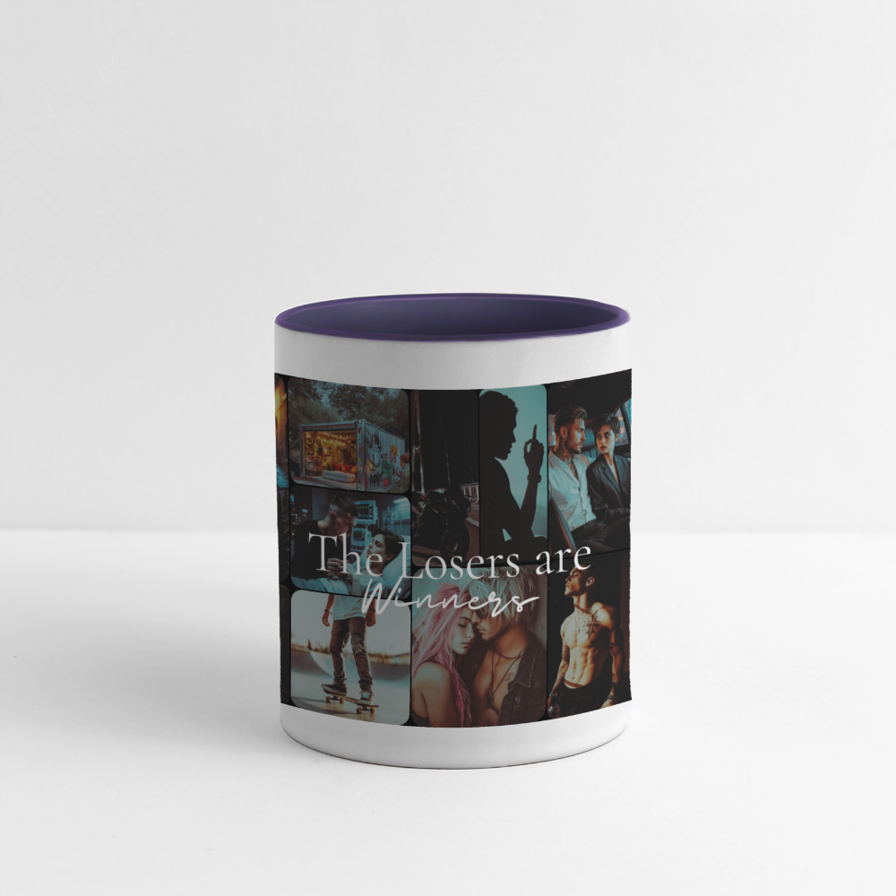 The Losers are Winners - Panoramatasse - white/cobalt blue
