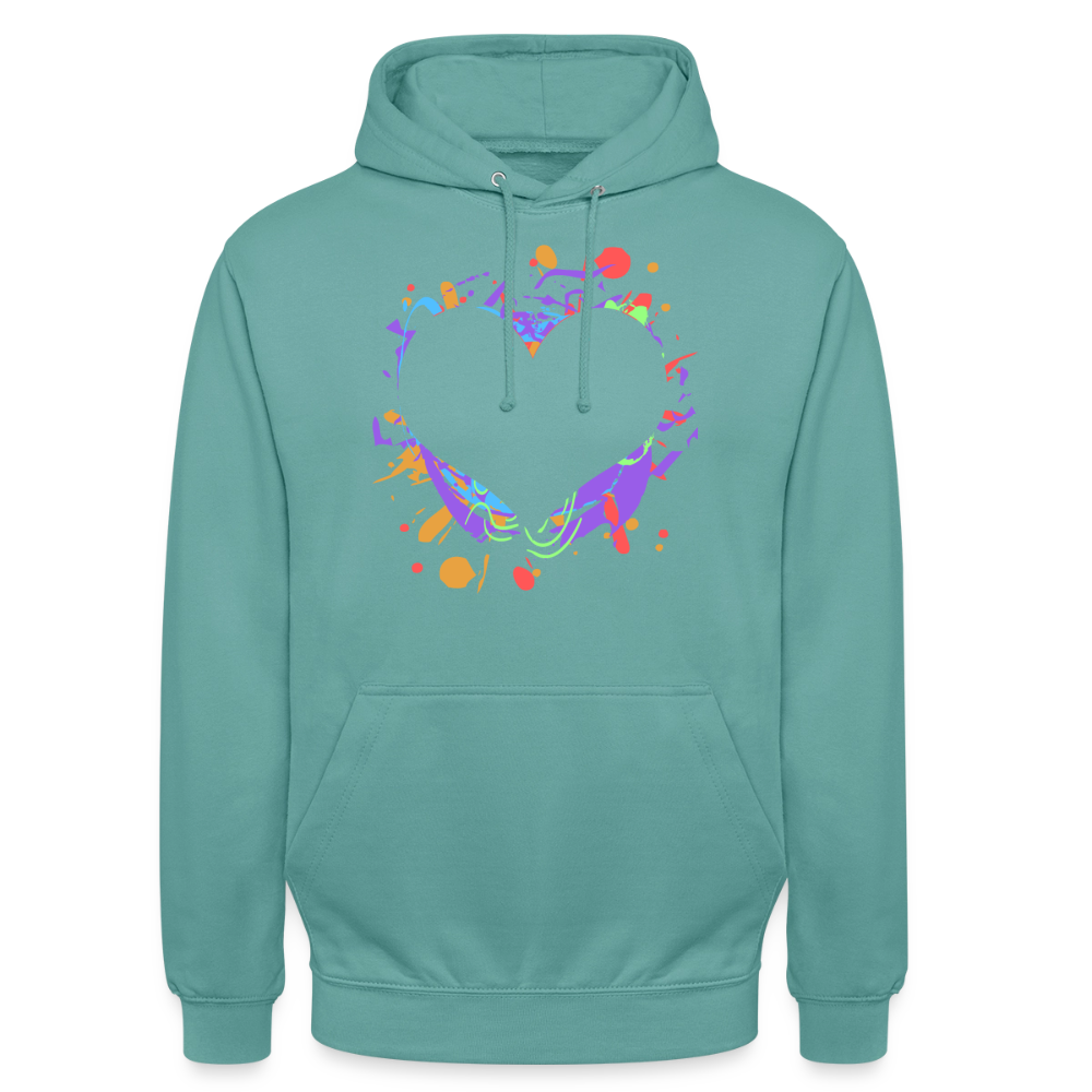 Love Unisex Hoodie - pastel turquoise