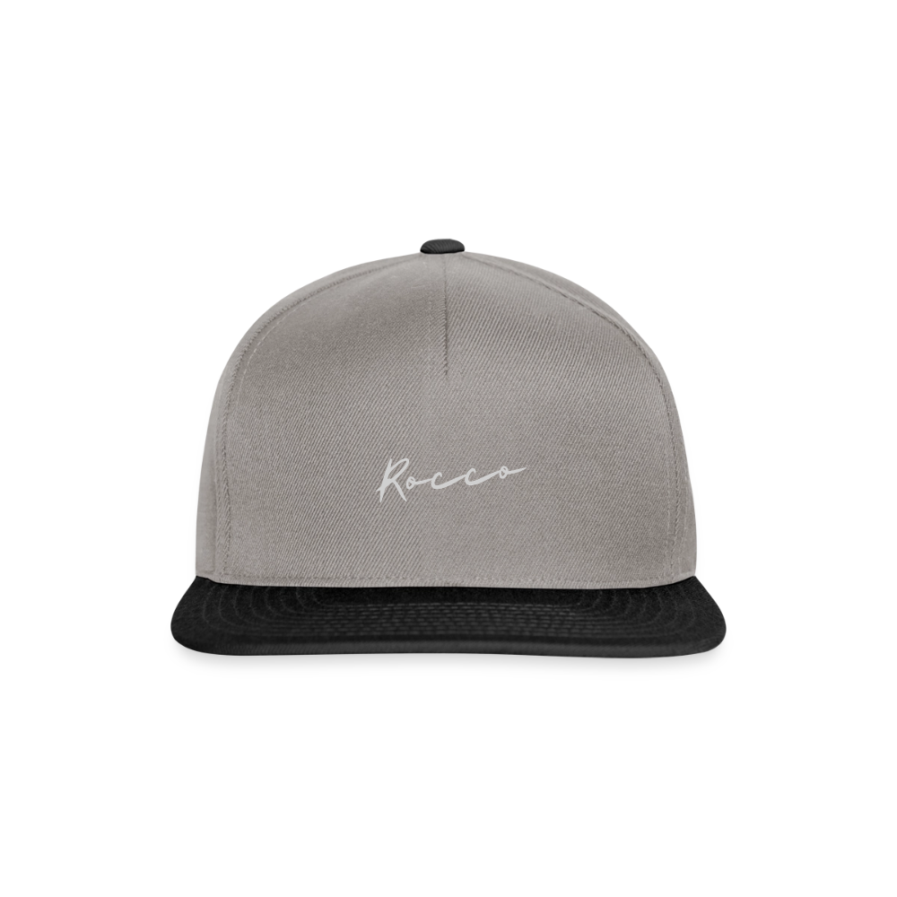 Rocco-Kontrast Snapback Cap - graphite/black