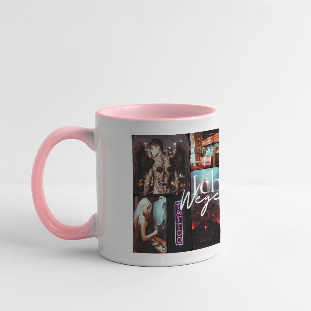 Ich bin. Wegen dir - Panoramatasse - white/pink