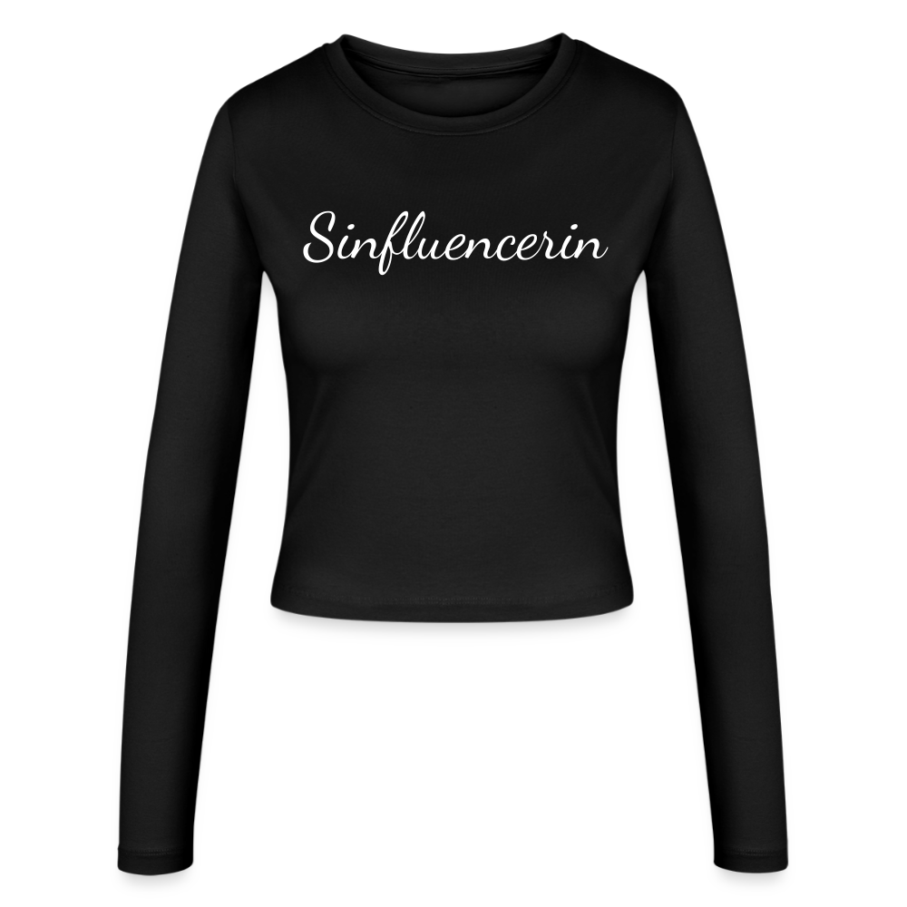 Sinfluencerin-Frauen Langarmshirt - black