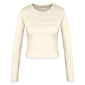 Sinfluencerin-Frauen Langarmshirt - creme