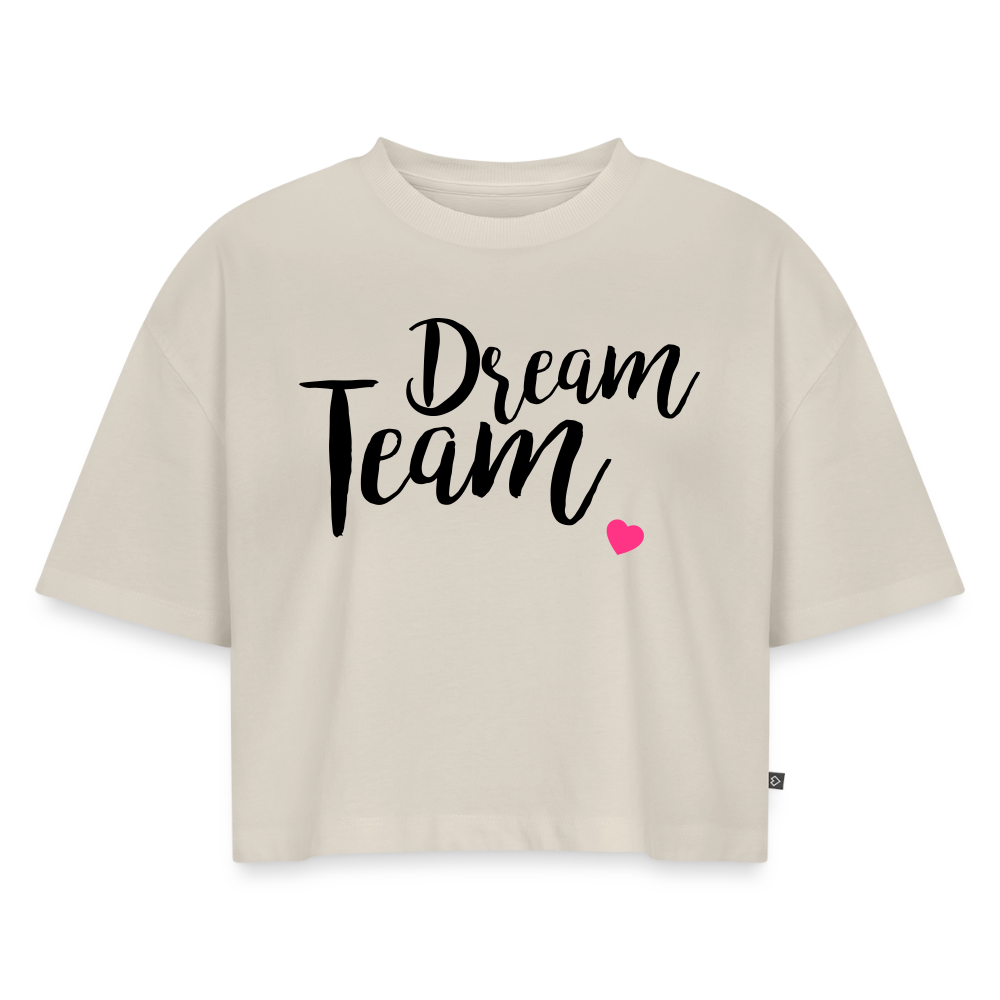 Dream-Team - Frauen Premium Oversized Bio Cropped T-Shirt - beige