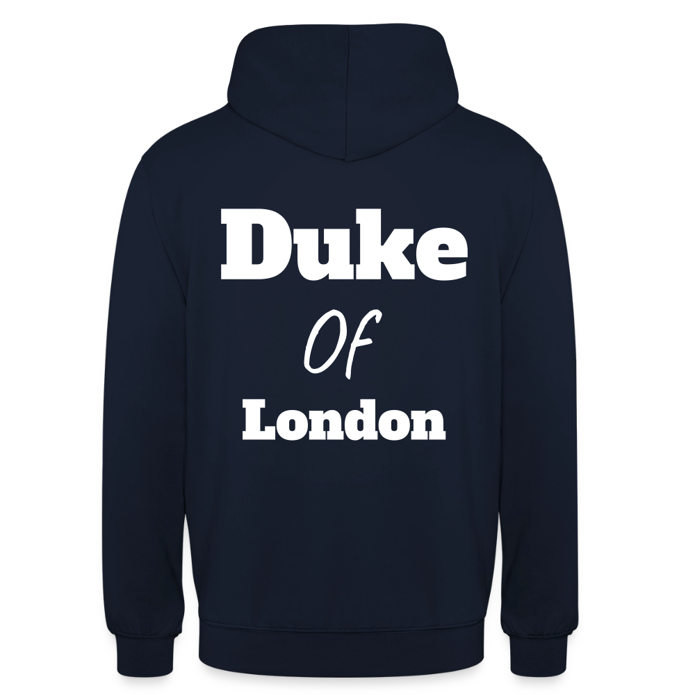 Duke of London Unisex Hoodie - navy