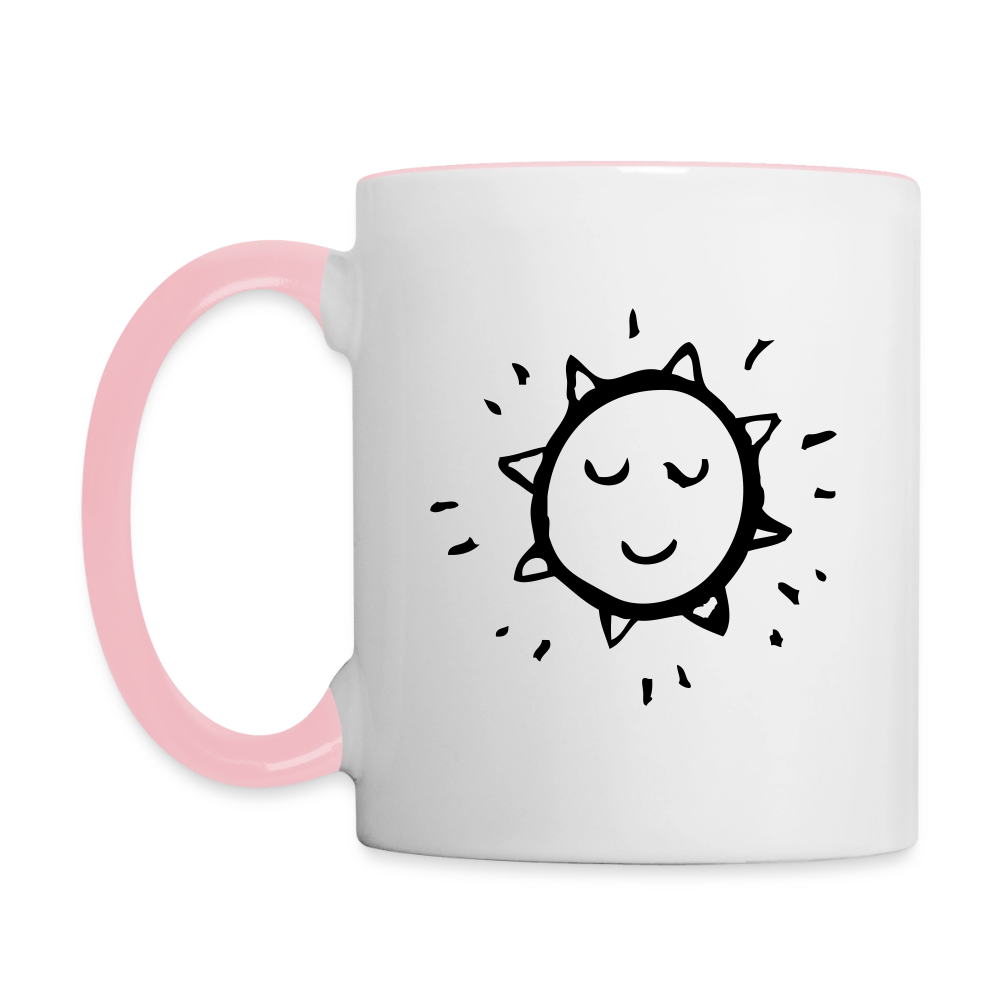 Es kann ja nicht immer regnen - zweifarbige Tasse - white/pink