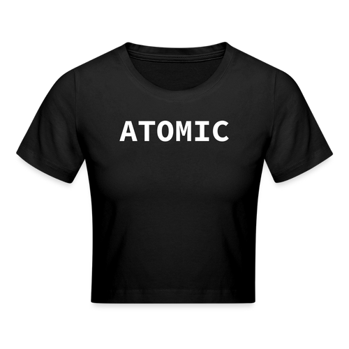 ATOMIC-Frauen Cropped T-Shirt - black