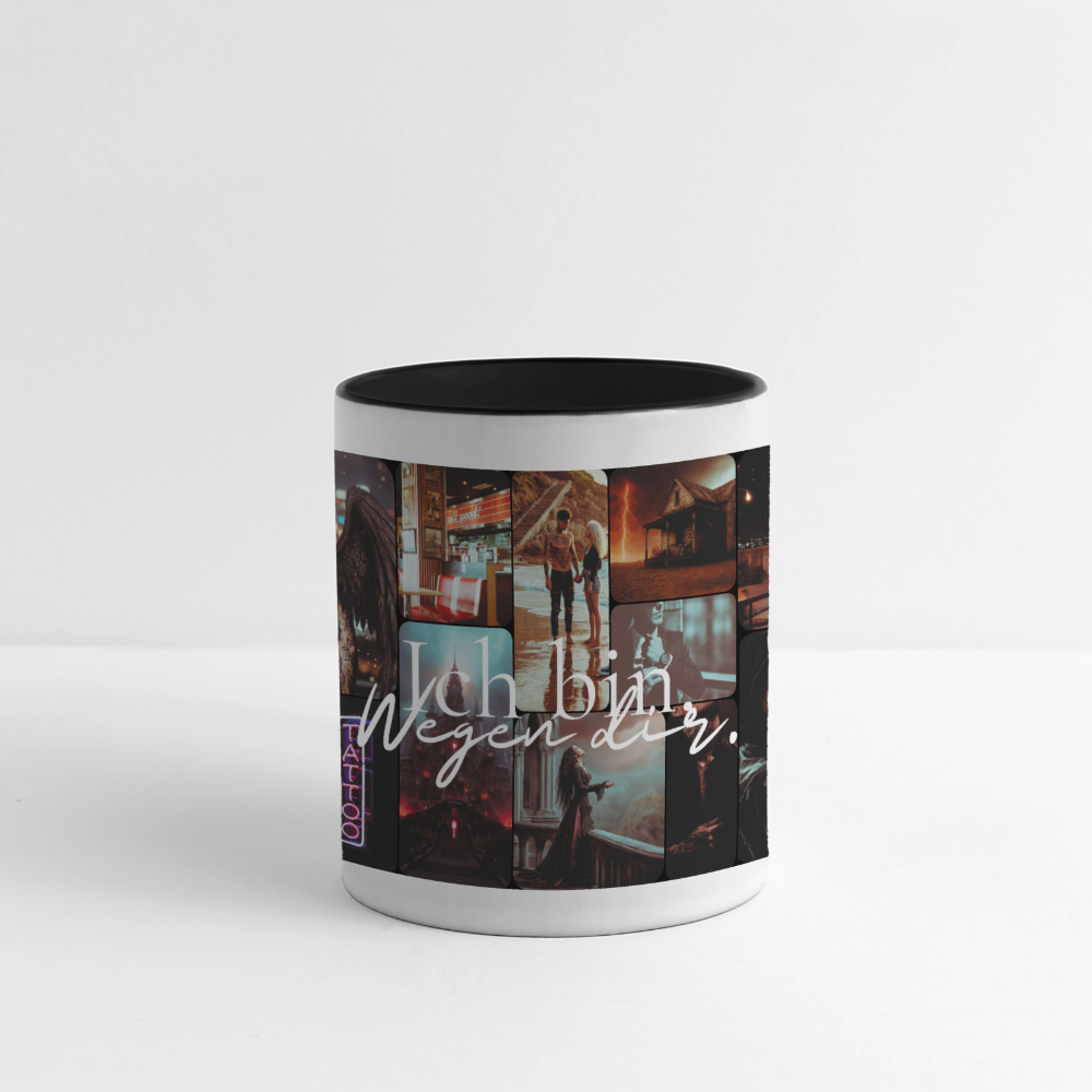 Ich bin. Wegen dir - Panoramatasse - white/black