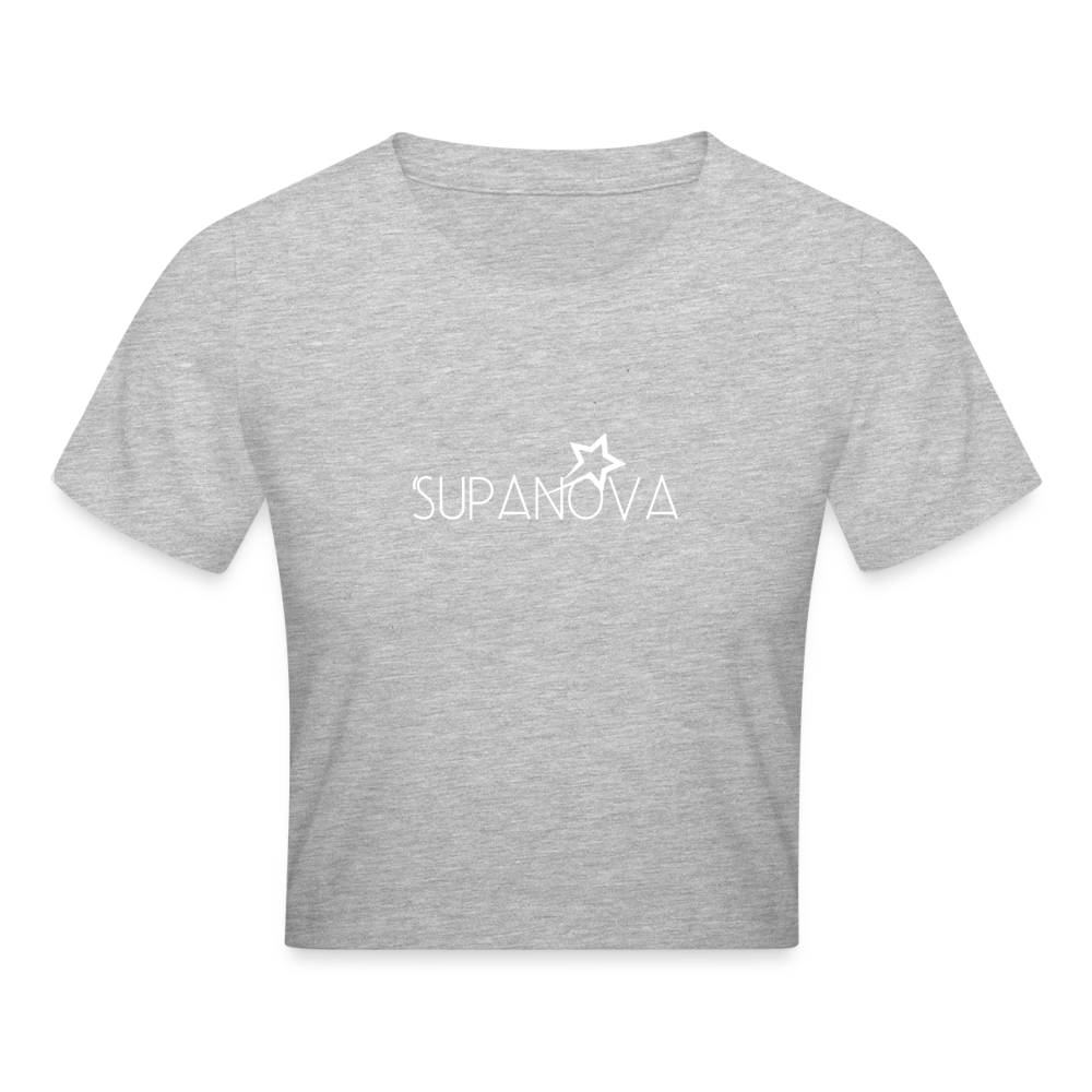 SUPANOVA-Cropped T-Shirt - heather grey