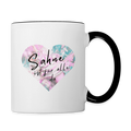 Sahne ist für alle da - zweifarbige Tasse - white/black