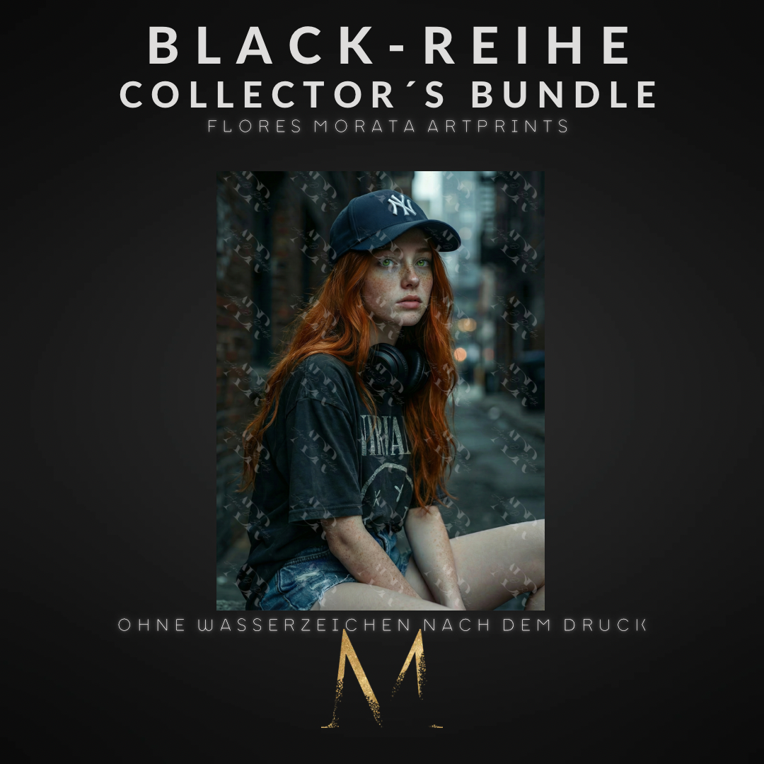 BLACK-REIHE Collector´s Bundle – 4 Flores Morata Artprints (DIN A6, versandkostenfrei)