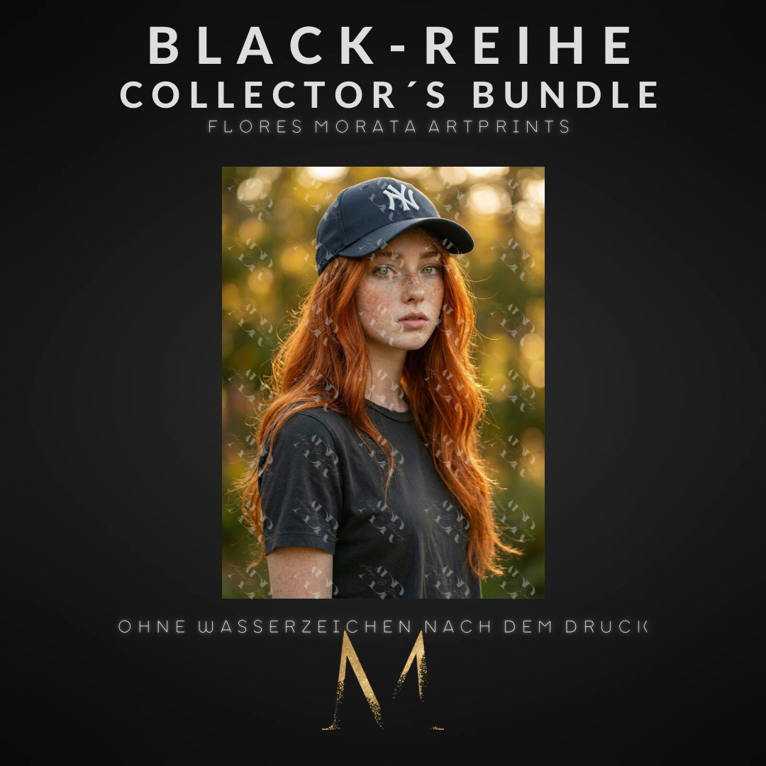 BLACK-REIHE Collector´s Bundle – 4 Flores Morata Artprints (DIN A6, versandkostenfrei)