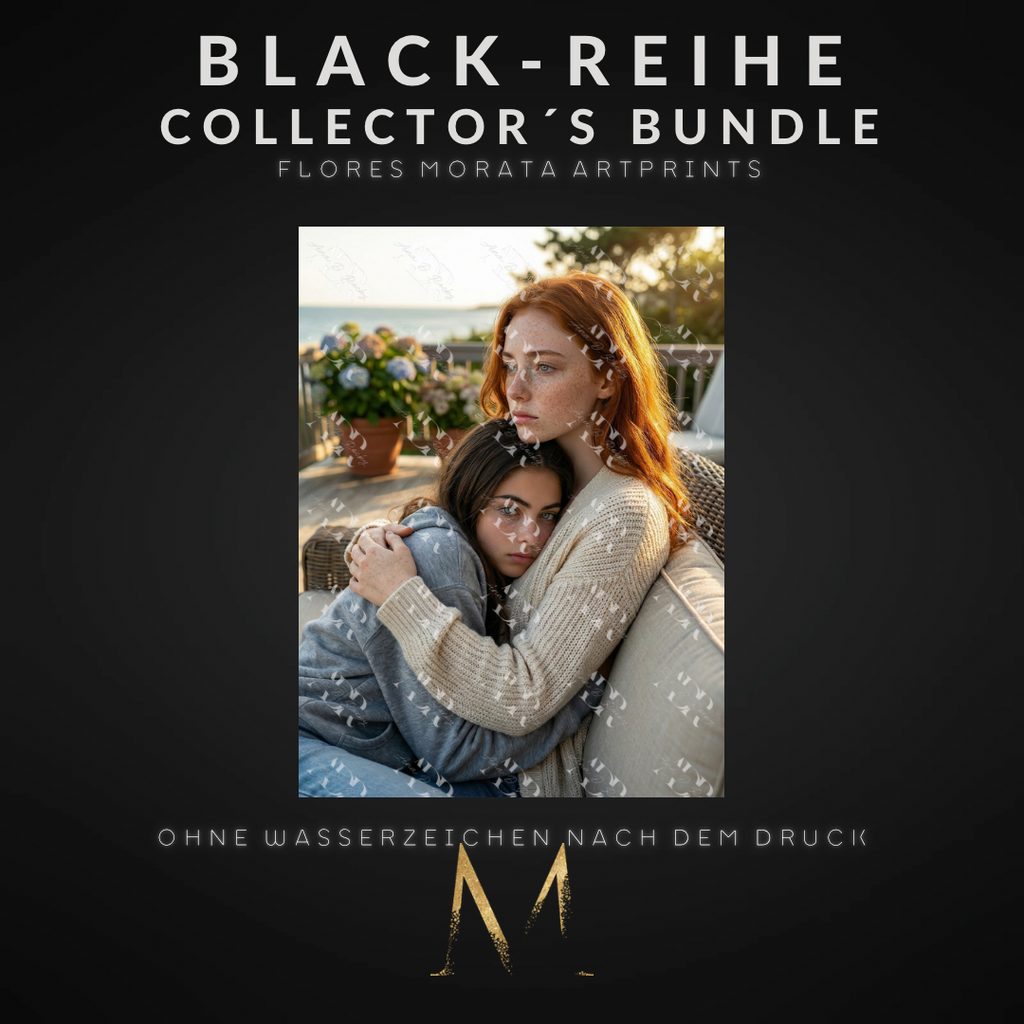 BLACK-REIHE Collector´s Bundle – 4 Flores Morata Artprints (DIN A6, versandkostenfrei)