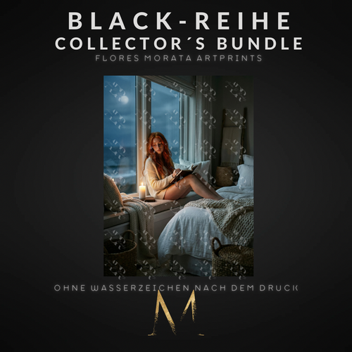 BLACK-REIHE Collector´s Bundle – 4 Flores Morata Artprints (DIN A6, versandkostenfrei)