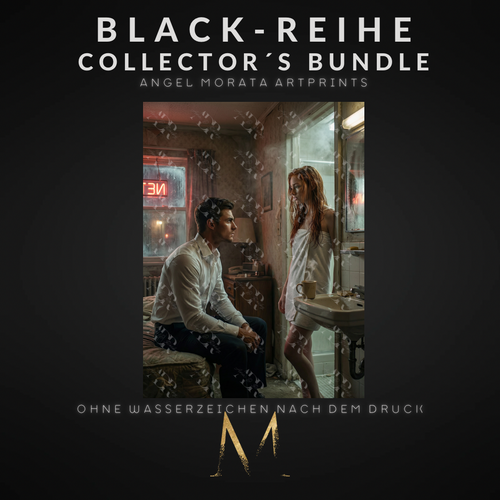 BLACK-REIHE Collector´s Bundle: 5 Angel Morata Artprints (DIN A6, versandkostenfrei)
